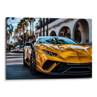 Imagem de Quadro decorativo Carro Esportivo Brilhando Sob o Sol Tropical - Art C