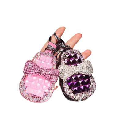 Imagem de Chaveiro: lindo chaveiro de luxo de cristal roxo para mulheres