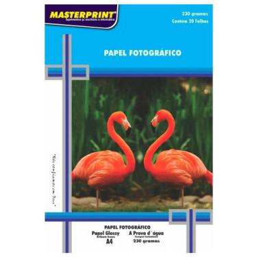 Imagem de Papel Fotográfico A4 230g PT 20 Folhas A Prova dágua - Masterprint