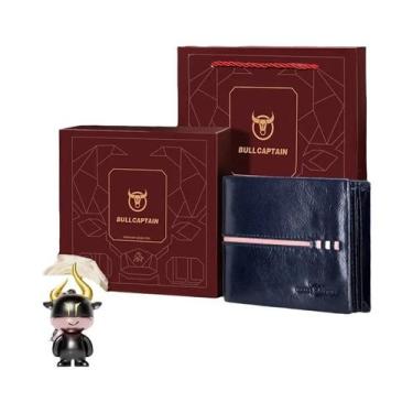 Imagem de Carteira De Negócios Masculina Em Couro Legítimo, Multifuncional, Port