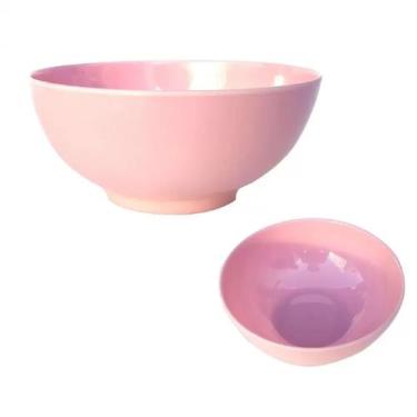 Imagem de 6 Tigelas Bowl em Melamina Redonda Para Sobremesa 450ml - Sk, Rosa