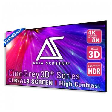 Imagem de Tela de projeção fixa ALR 123" 16:9 Akia Screens CineGrey 3D cinza borda infinita para projetor longo alcance