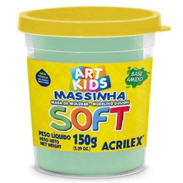 Imagem de Massa De Modelar 150gr Acrilex Soft Verde Bebê 810 Massa De Modelar 15