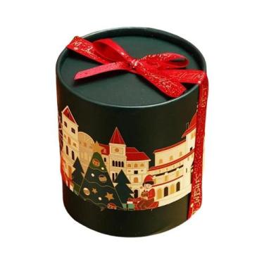 Imagem de Caixa De Presente De Natal Para Doces, Embalagem De Mousse, Tema Maçãs