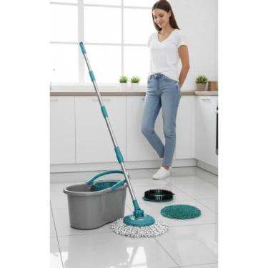 Imagem de Mop Giratório 3 em 1 Completo Cinza - Limpeza Fácil - Congratulations 