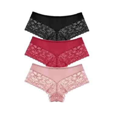 Imagem de Conjunto De Calcinhas Sexy De Renda Para Mulheres, G Strings Florais R