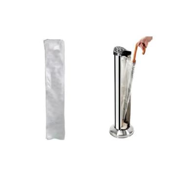 Imagem de Saco Plastico Embalador Guarda Chuva 100 Und Refil - SL, Liso - Branco