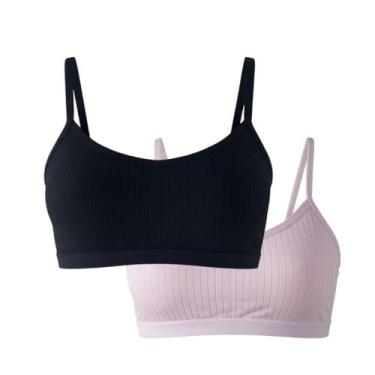 Imagem de KIT 2 TOP Menina Moça Bojo Removível Conforto Alça Regata COR:BEGE-ROS
