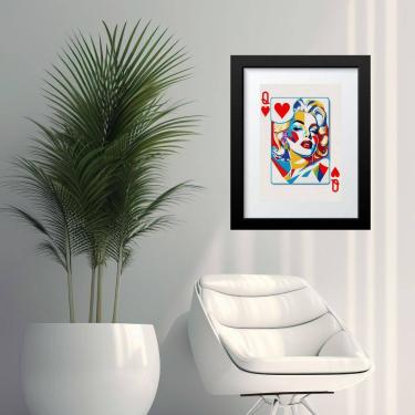 Imagem de Quadro Marilyn Monroe Carta Baralho - 60x48cm