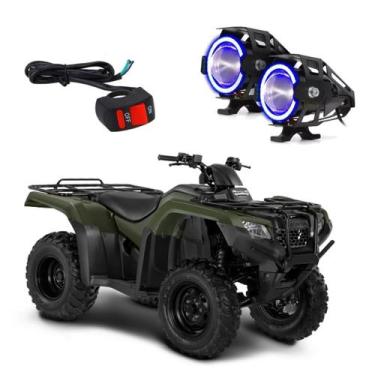 Imagem de Kit Led Farol Milha Quadriciclo Honda TRX 350 2004 2005 2006 2007 Ange
