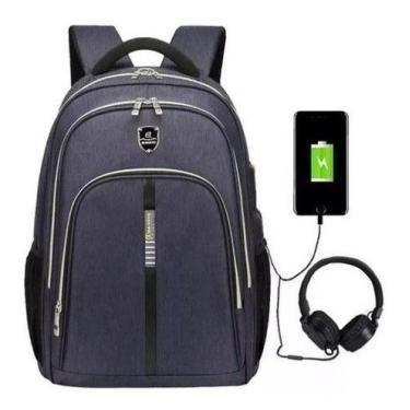 Imagem de Mochila Notebook 17 18 Prova Água Saida Fone Usb Envio 24 Hs - Maideng