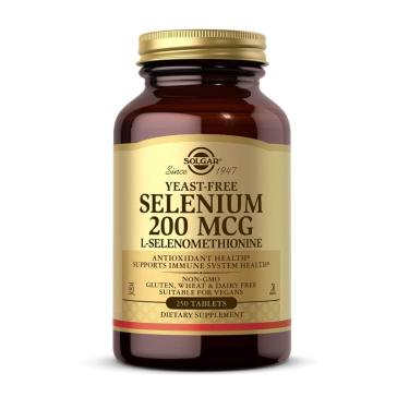 Imagem de Suplemento Solgar de selênio sem fermento 200mcg 250 comprimidos-Unissex
