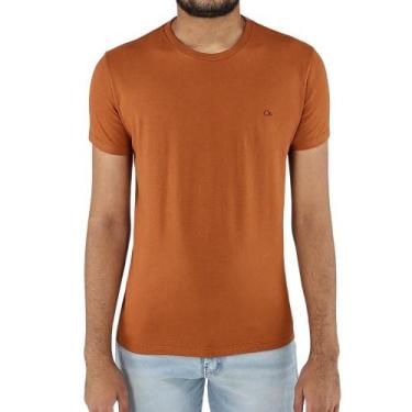 Imagem de Camiseta Manga Curta Ogochi Slim Masculina 006490001 Laranja, M, Laran
