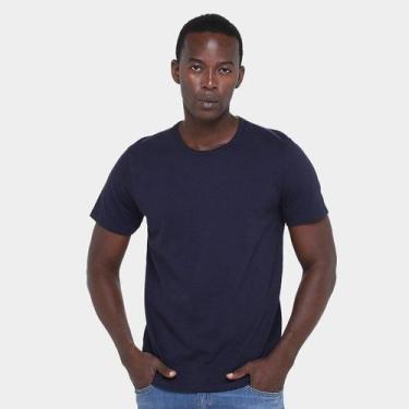 Imagem de Camiseta Hering Slim Básica Masculina, Marinho, G