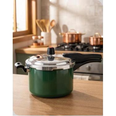 Imagem de Panela de Pressão 4,5L Panelux Premium Antiaderente 6 Camadas Verde co