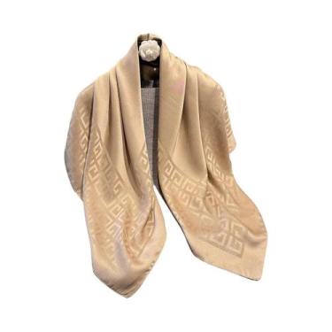 Imagem de Lenço De Chiffon Com Estampa Geométrica Para Mulheres, Faixa De Cabeça