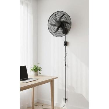 Imagem de Ventilador Parede 50cm 6 Pás Potente Preto 127V - Congratulations Stor
