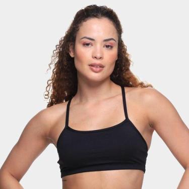 Imagem de Top Fila Life Feminino, Preto, Vermelho, GG