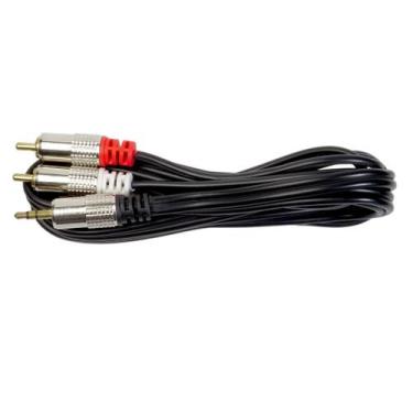 Imagem de Cabo P2 Stereo 02 Rca Metal 3m Storm