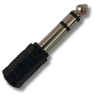 Imagem de Adaptador P2 Fêmea Estereo para P10 Macho Estereo Plástico - MXT