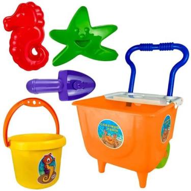 Imagem de Kit Brinquedo de Areia Baldinho Pazinha Carrinho - Tilin - Tilin Brinq