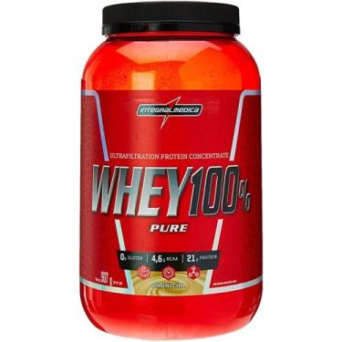 Imagem de Whey Protein Concentrado Integralmédica 100% Pure - 907g, cookies & cr