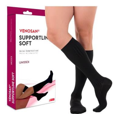 Imagem de Meia 3/4 Venosan Supportline Soft Compressao Leve 18-22mmhg Varizes Ed