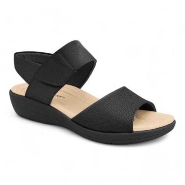Imagem de Sandália Piccadilly Papete Feminina Rasteira, Preto, 38