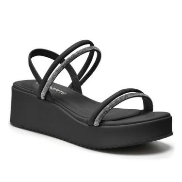 Imagem de Sandália Feminina Plataforma Via Marte 167-008, Preto, 38