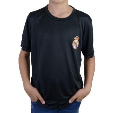 Imagem de Camiseta Menino Balboa Real Madrid Dry Fit Preta - 14752R, 16, Preto