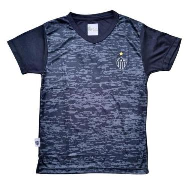 Imagem de Camiseta Infantil Atlético MG Rajada Oficial, Tam 6