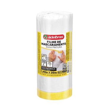 Imagem de Filme de Mascaramento para Pintura 1,40x20m Modelo 755 para Proteção de Superfícies Internas e Externas Adelbras