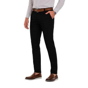 Imagem de Calça Esporte Fino Sarja Slim Medson, Preto, 40, Masculino