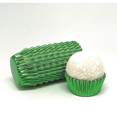 Imagem de 100 Forminha de Brigadeiro Docinho Laminada Nº5 - AAZ, Verde