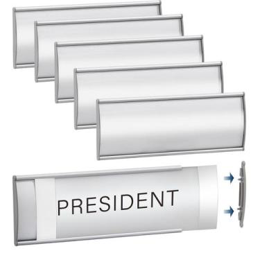 Imagem de Placas de sinalização para porta de escritório Plecterco, 6 unidades, 