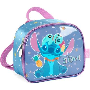 Imagem de Lancheira Térmica Infantil Stitch Scrump Disney Escolar com Isolamento Térmico Violeta Luxcel