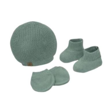 Imagem de Kit bebê tricô touca luva e sapatinho - kit maternidade - Fofinhos, Ve