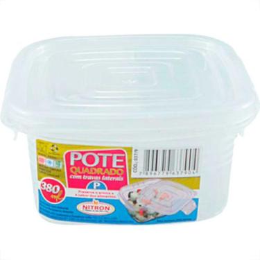Imagem de Pote Quad.C/Travas Peq.360Ml 037/9 - NITRONPLAST