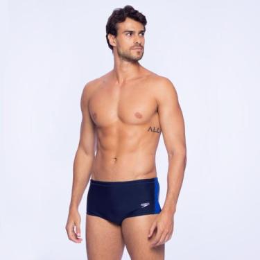 Imagem de Sunga Tradicional com Recorte Lateral - AZUL AZUL NOTURNO GG2 - Speedo