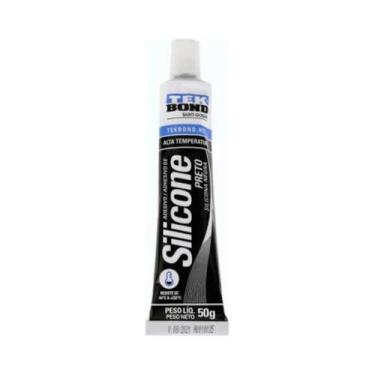 Imagem de Adesivo de Silicone Acético 50g Preto Blister Alta Temperatura - 69957