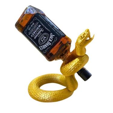 Imagem de Suporte para Garrafa de Vinho/Whisky Víbora  Decoração para Bar, Adega