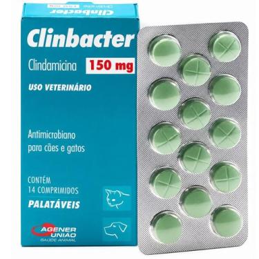 Imagem de Antimicrobiano Clinbacter 150mg Cães E Gatos Agener Original - Agener 