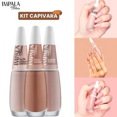 Imagem de Kit 10 Esmaltes Capivara Tons Marrom Chocolate Nude Terrosos Esmaltes 