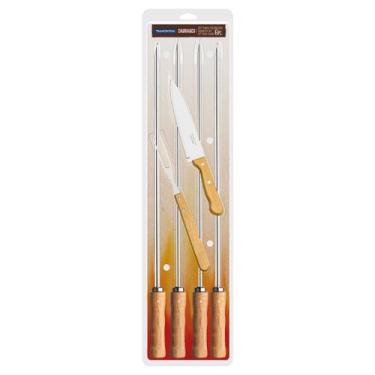 Imagem de Kit para Churrasco Tramontina em Aço Inox e Madeira 6 Peças