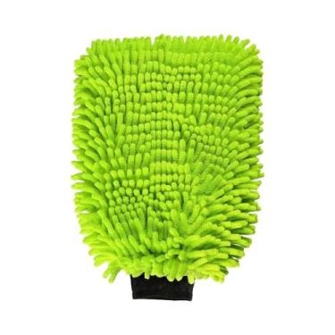 Imagem de Conjunto De Luvas De Lavagem De Carro Em Microfibra Verde, Sem Arranhõ