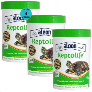 Imagem de Ração alcon club reptolife 75g kit com 3
