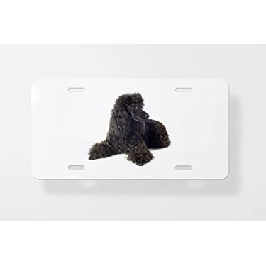 Imagem de Capa para placa de carro Poodle – Capa para placa de carro – Capa para placa de carro 15 x 30 cm