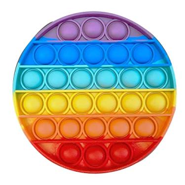 Imagem de Pop It Brinquedos pais-filhos para Colorido adultos e crianças - Brinquedo Sensorial Anti Stress e Ansiedade (círculo colorido)