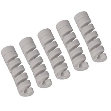 Imagem de Luva protetora do quadro da bicicleta, TPR decorativo elástico para bicicleta do câmbio, cabo do freio, proteção da carcaça anti-fricção fácil instalação para tubo de arame de 4-5 mm(cinza)