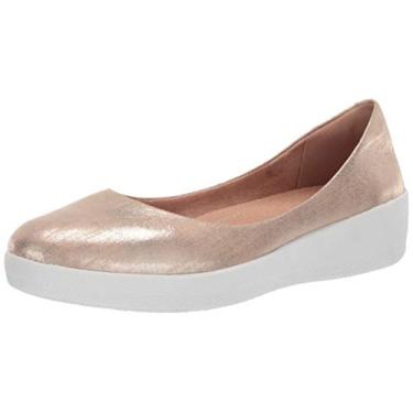 Imagem de FitFlop Sapatilha feminina Superballerina Glitzy Ballet, Dourado, 10